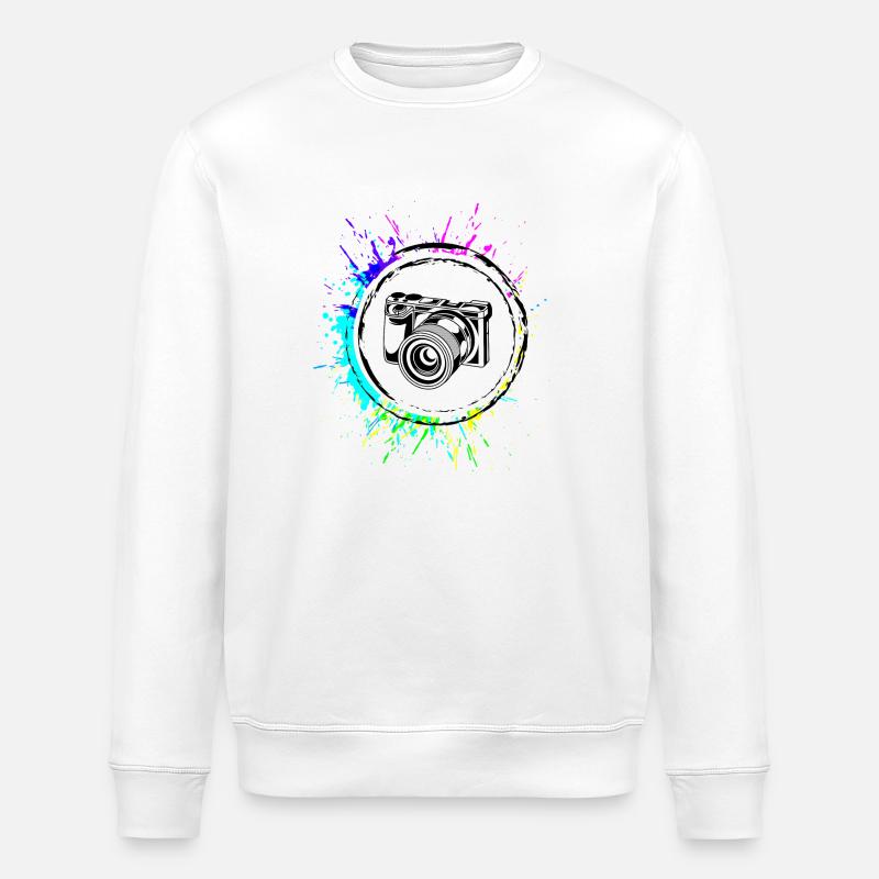 Camera silhouette icon - Stanley/Stella ROLLER Unisex Organic Sweatshirt - white