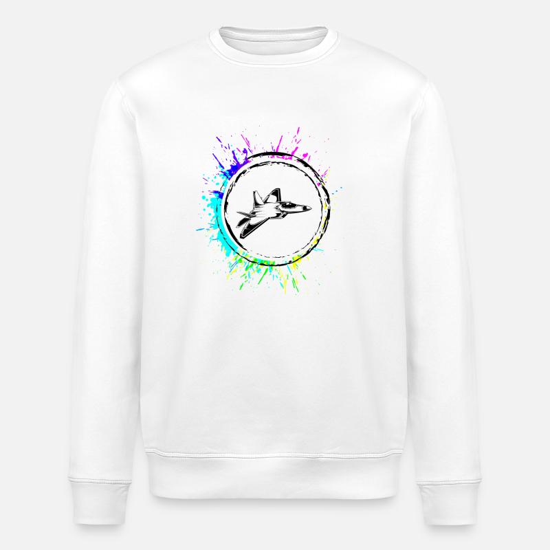 Symbole d’avion à réaction - Sweat bio ROLLER Stanley/Stella Unisexe - blanc