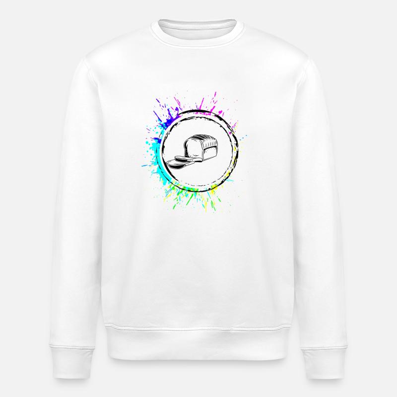 Bread Baking Baker - Stanley/Stella ROLLER Unisex Organic Sweatshirt - white