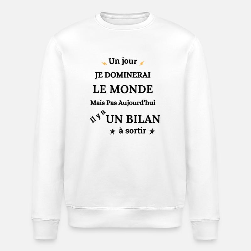 Comptable Comptabilité Métier - Sweat bio ROLLER Stanley/Stella Unisexe - blanc