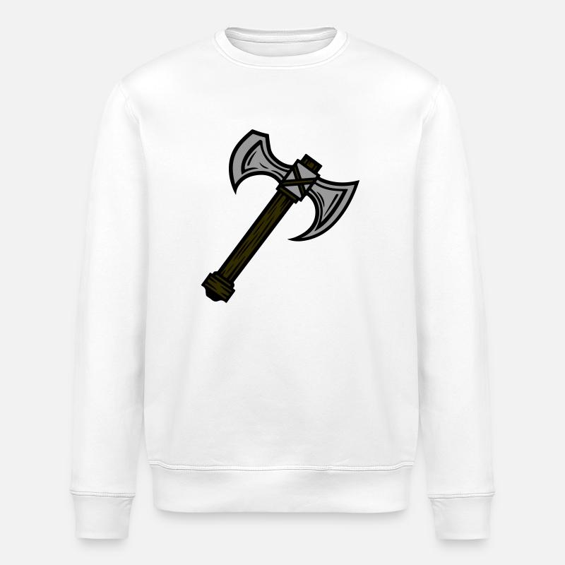 Élément de hache - Sweat bio ROLLER Stanley/Stella Unisexe - blanc
