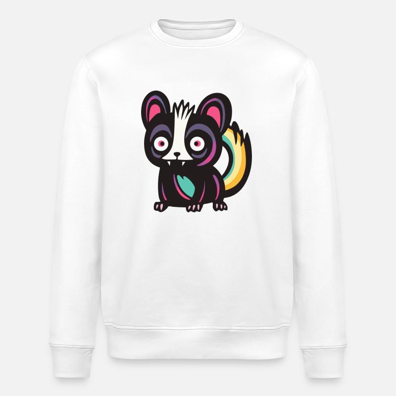 Skunk Halloween Comic Funny - Stanley/Stella ROLLER Unisex Organic Sweatshirt - white