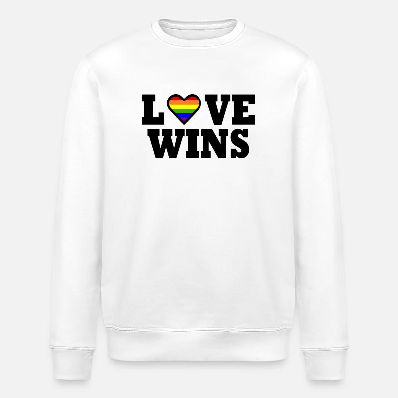 Love wins - Stanley/Stella Unisex Bio-Sweatshirt ROLLER - Weiß