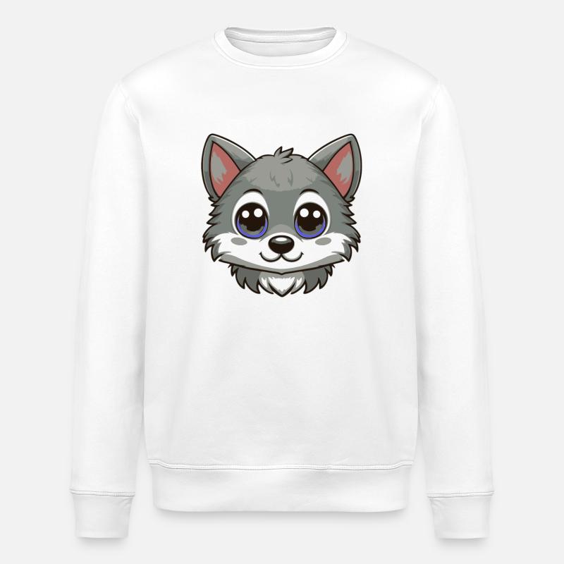 Bébé loup - Sweat bio ROLLER Stanley/Stella Unisexe - blanc