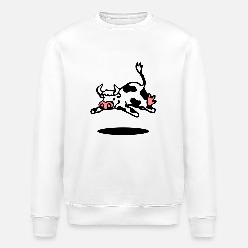 la vache - Sweat bio ROLLER Stanley/Stella Unisexe - blanc