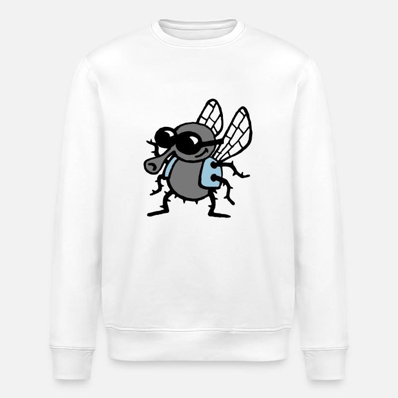 cool_fly_3c_white - Stanley/Stella ROLLER Unisex Organic Sweatshirt - white
