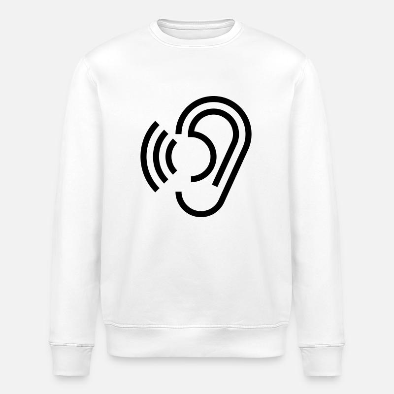 Ohr - Stanley/Stella Unisex Bio-Sweatshirt ROLLER - Weiß