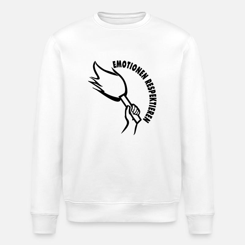 pyro_emotionen - Stanley/Stella ROLLER Unisex Organic Sweatshirt - white