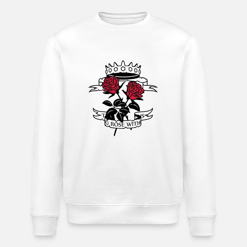 There is no rose.. - Stanley/Stella ROLLER Unisex Organic Sweatshirt - white