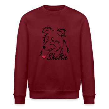 Sheltie ❤ - Stanley/Stella Unisex Bio-Sweatshirt ROLLER - Weiß - Vorne - Nik (191cm)