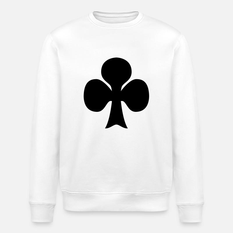 clover leaf - Stanley/Stella Unisex Bio-Sweatshirt ROLLER - Weiß