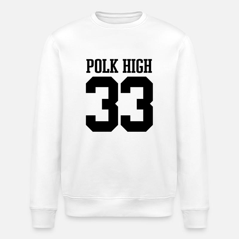 Polk High 33 - Stanley/Stella ROLLER Unisex Organic Sweatshirt - white