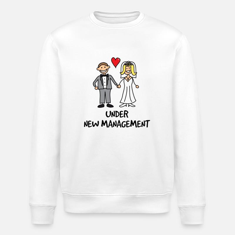 Wedding - Under New Management - Stanley/Stella Unisex Bio-Sweatshirt ROLLER - Weiß
