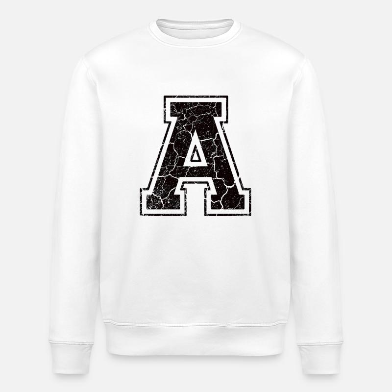 Un caractère A in Grunge-Look - Sweat bio ROLLER Stanley/Stella Unisexe - blanc