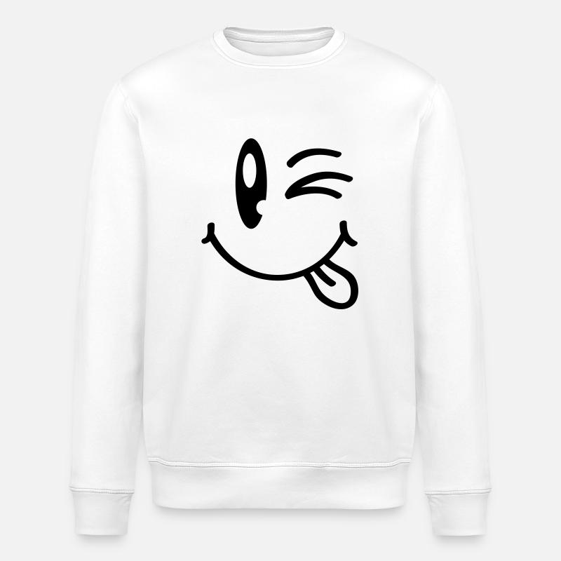 smiley_comedy_o1 - Sweat bio ROLLER Stanley/Stella Unisexe - blanc