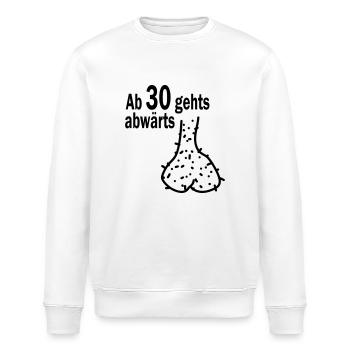 ab 30 gehts abwärts HODENSACK - Stanley/Stella Unisex Bio-Sweatshirt ROLLER - Weiß - Vorne - Nik (191cm)