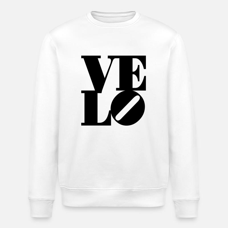 LOVE VELO 1farbig - Stanley/Stella Unisex Bio-Sweatshirt ROLLER - Weiß
