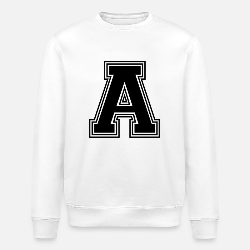 A_letter_A_(w31) - Stanley/Stella ROLLER Unisex Organic Sweatshirt - white
