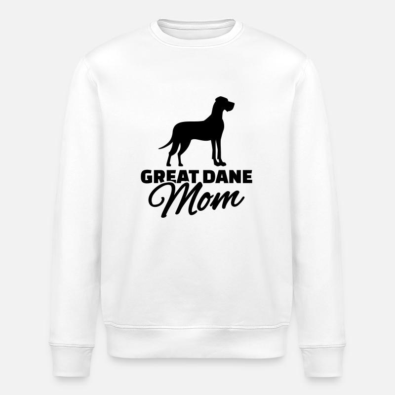 Great Dane Mom - Stanley/Stella ROLLER Unisex Organic Sweatshirt - white