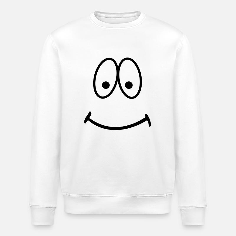 smiley - Stanley/Stella Unisex Bio-Sweatshirt ROLLER - Weiß
