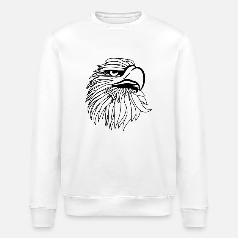 Adler adlerkopf - Stanley/Stella Unisex Bio-Sweatshirt ROLLER - Weiß