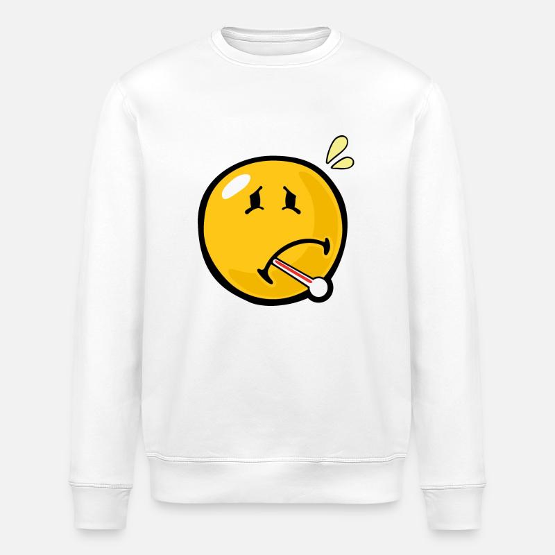 Smiley Unwell - Stanley/Stella Unisex Bio-Sweatshirt ROLLER - Weiß