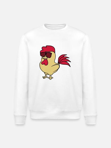 cooler_hahn_02 - Stanley/Stella ROLLER Unisex Organic Sweatshirt - white