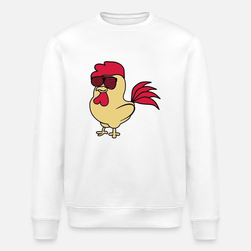 cooler_hahn_02 - Stanley/Stella ROLLER Unisex Organic Sweatshirt - white