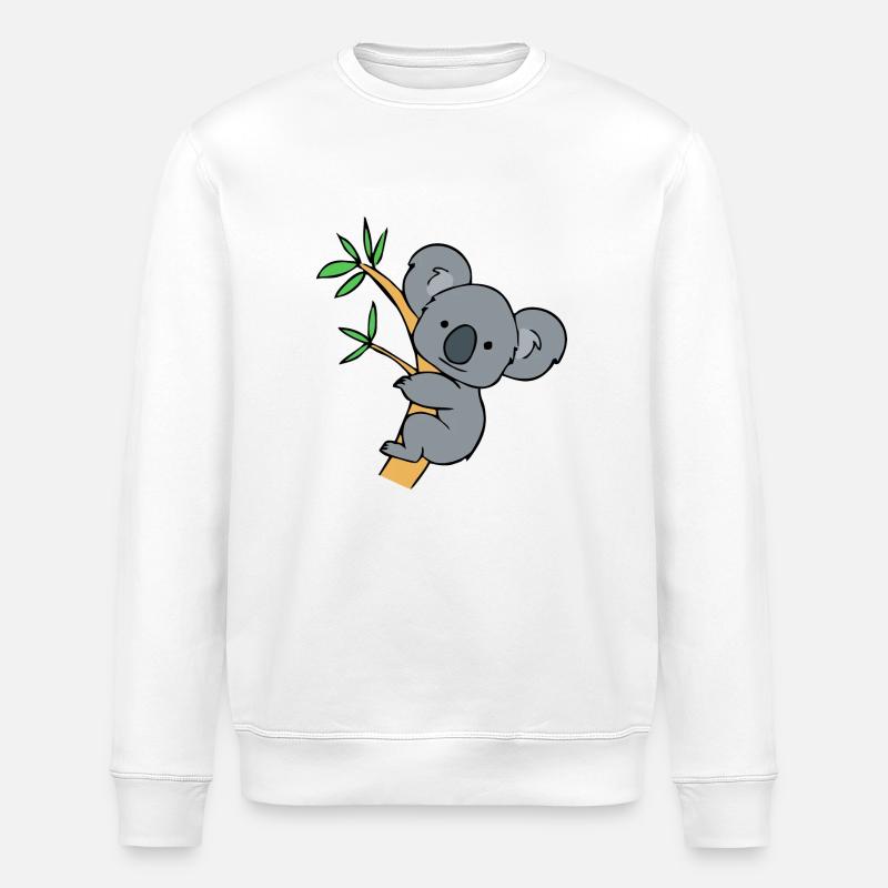 KOALA Bear 2 - Stanley/Stella ROLLER Unisex Organic Sweatshirt - white