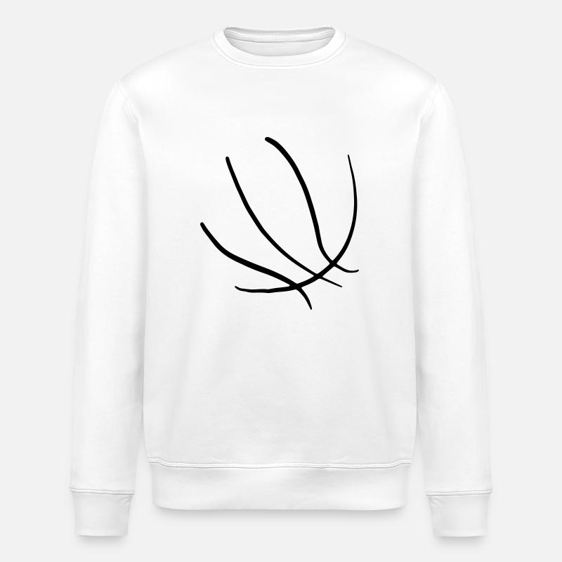Basketbäll 05 Artboard 5 - Stanley/Stella ROLLER Unisex Organic Sweatshirt - white
