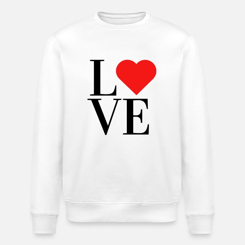 Love - Stanley/Stella Unisex Bio-Sweatshirt ROLLER - Weiß