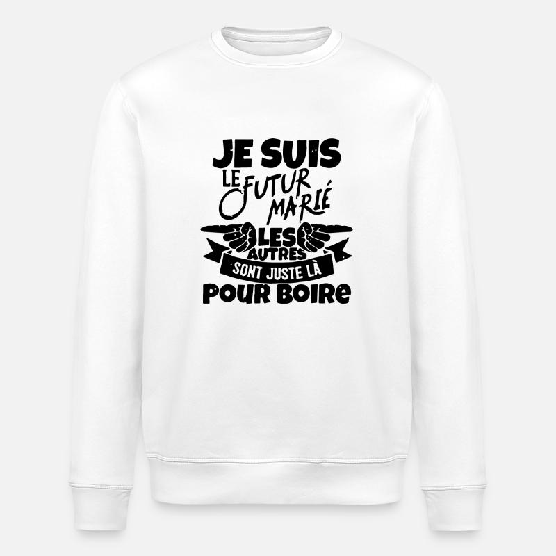 Futur Marié - Sweat bio ROLLER Stanley/Stella Unisexe - blanc