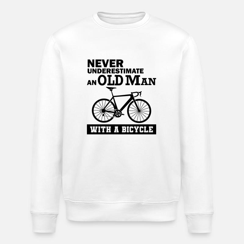 Lustiger Fahrrad Spruch - Stanley/Stella Unisex Bio-Sweatshirt ROLLER - Weiß