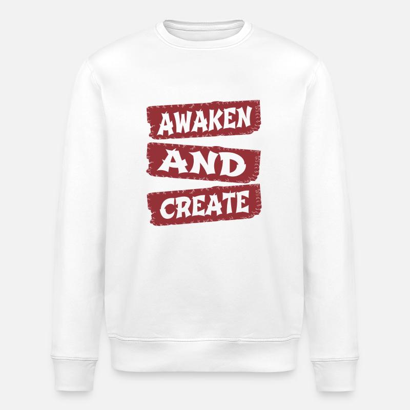 jokes gift birthday present - Stanley/Stella ROLLER Unisex Organic Sweatshirt - white