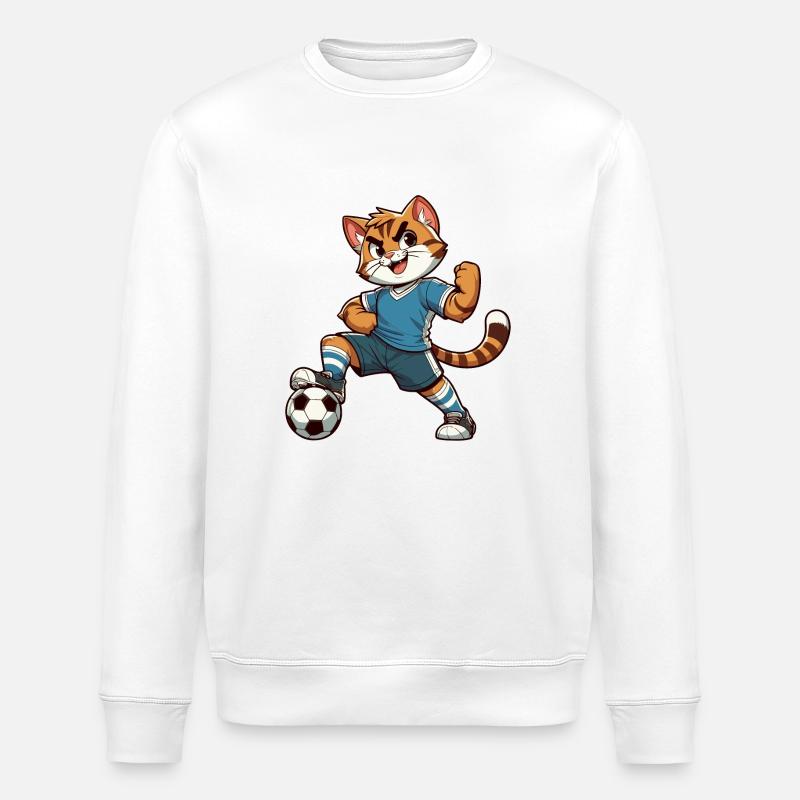 Gatto Coatto : footballeur - Sweat bio ROLLER Stanley/Stella Unisexe - blanc