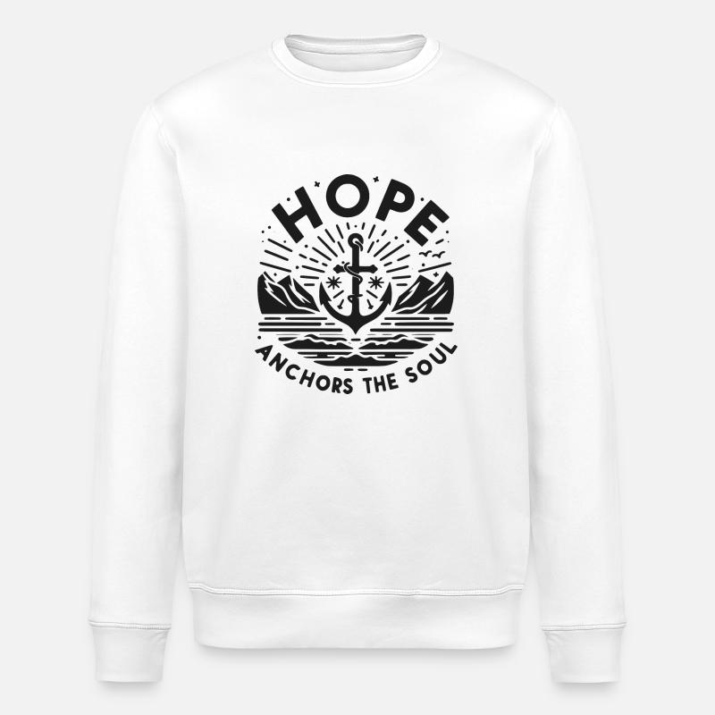 Hoffnung verankert die Seele - Stanley/Stella Unisex Bio-Sweatshirt ROLLER - Weiß