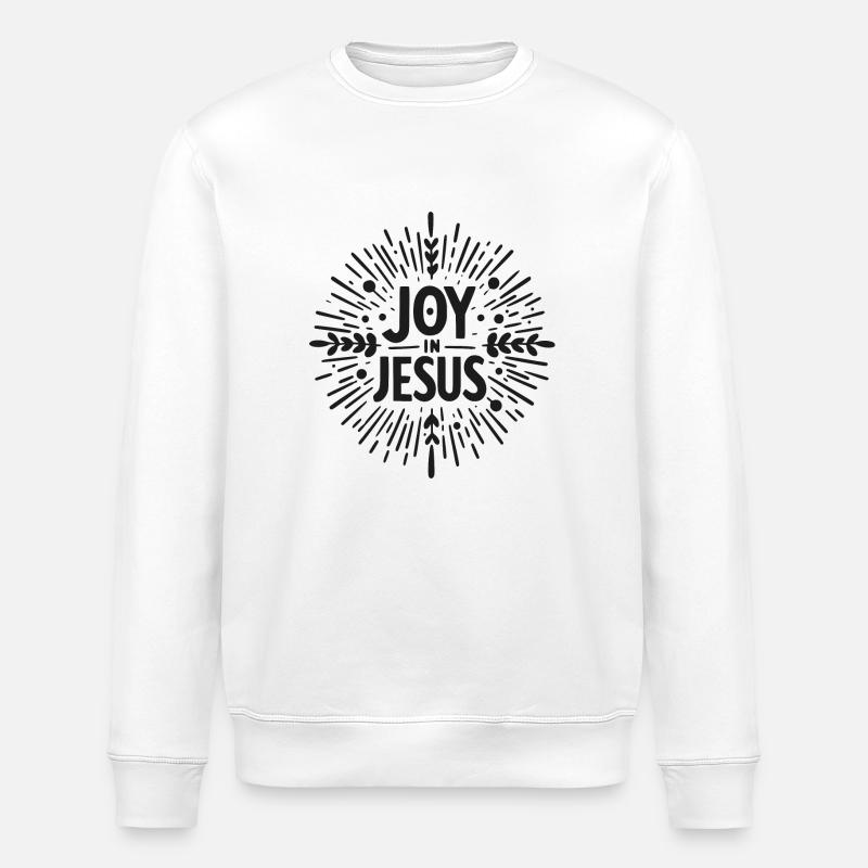La joie en Jésus - Sweat bio ROLLER Stanley/Stella Unisexe - blanc