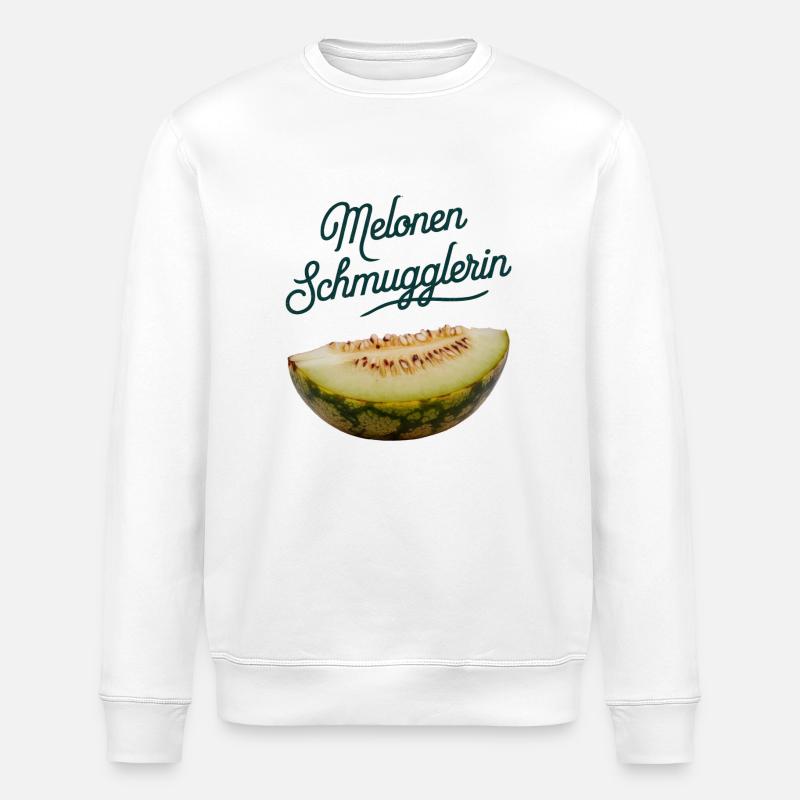 Melonen Schmugglerin Schwangerschaft Geschenkidee - Stanley/Stella Unisex Bio-Sweatshirt ROLLER - Weiß