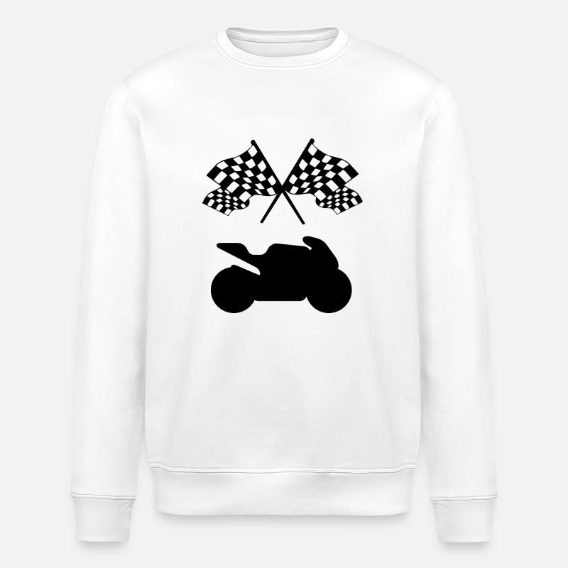 Motorcycle - Stanley/Stella ROLLER Unisex Organic Sweatshirt - white