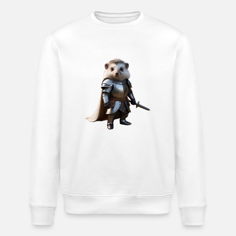 hérisson chevalier épée 2 - Sweat bio ROLLER Stanley/Stella Unisexe - blanc