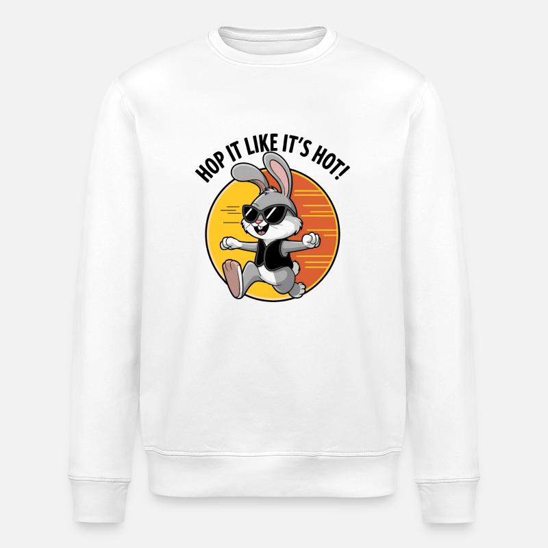 Hop-le comme s’il faisait chaud ! - Sweat bio ROLLER Stanley/Stella Unisexe - blanc