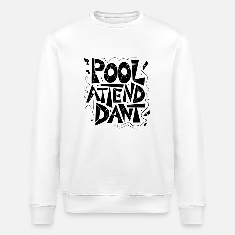 Humor am Pool - Stanley/Stella Unisex Bio-Sweatshirt ROLLER - Weiß