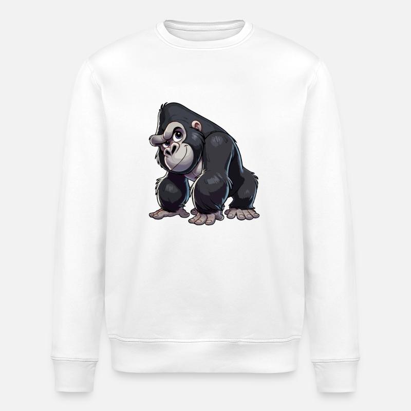 Gorilla-Kind - Stanley/Stella Unisex Bio-Sweatshirt ROLLER - Weiß