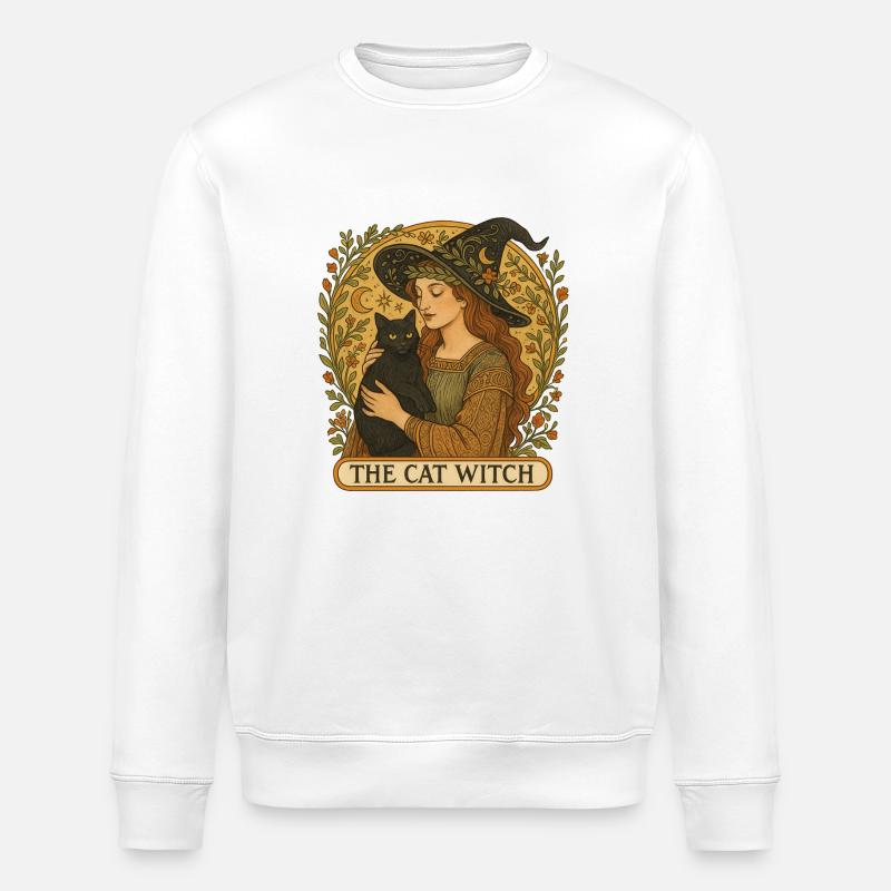 Le chat sorcier - Sweat bio ROLLER Stanley/Stella Unisexe - blanc