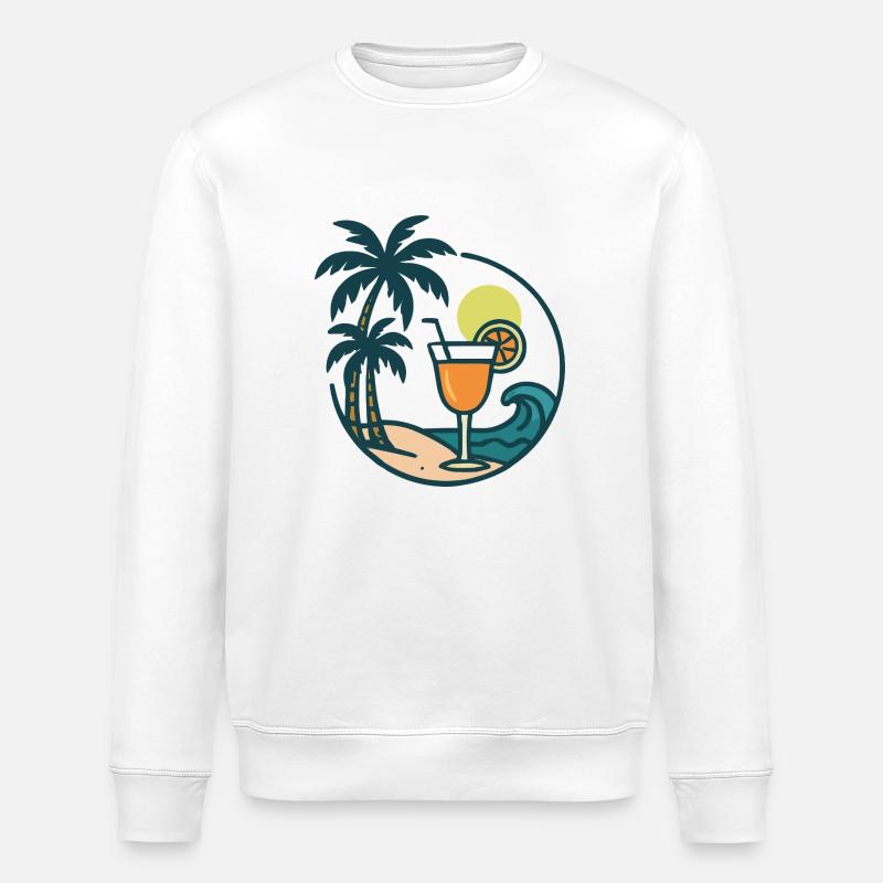 insel cocktail - Stanley/Stella Unisex Bio-Sweatshirt ROLLER - Weiß