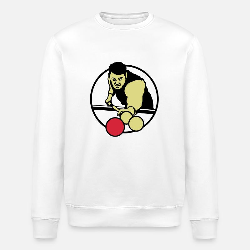 karambol_billard - Stanley/Stella ROLLER Unisex Organic Sweatshirt - white