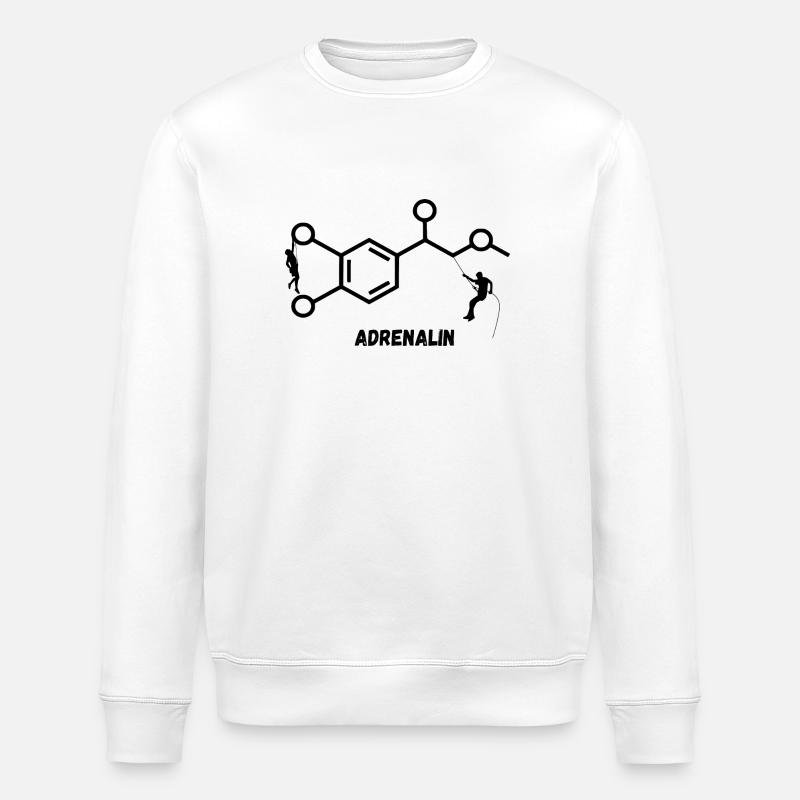 Adrenalin beim Klettern und Boulder - Stanley/Stella Unisex Bio-Sweatshirt ROLLER - Weiß