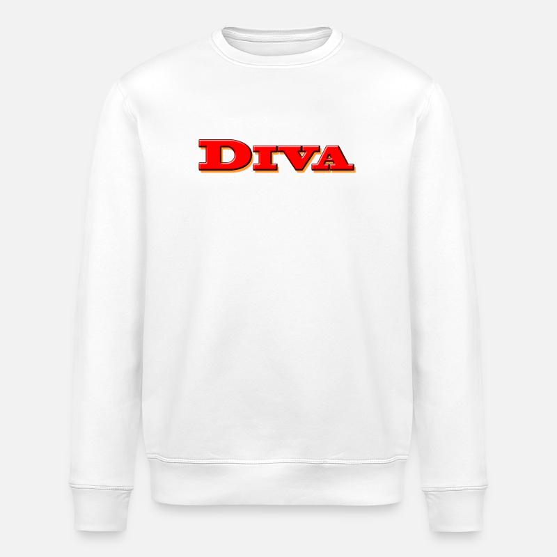 diva - Stanley/Stella ROLLER Unisex Organic Sweatshirt - white