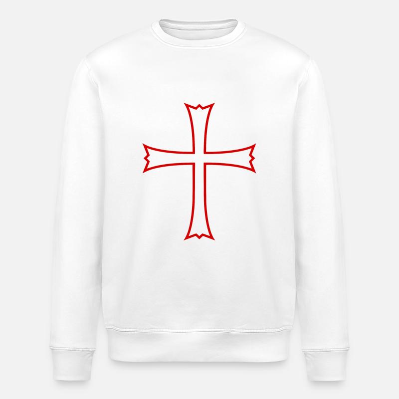 Croix de Jésus - Sweat bio ROLLER Stanley/Stella Unisexe - blanc