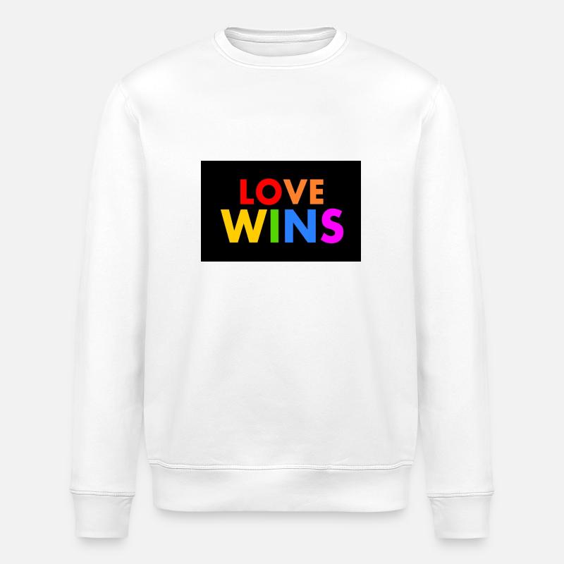 Love wins - Stanley/Stella Unisex Bio-Sweatshirt ROLLER - Weiß